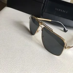 Versace Accessories Versace Dark Grey Rectangular Mens